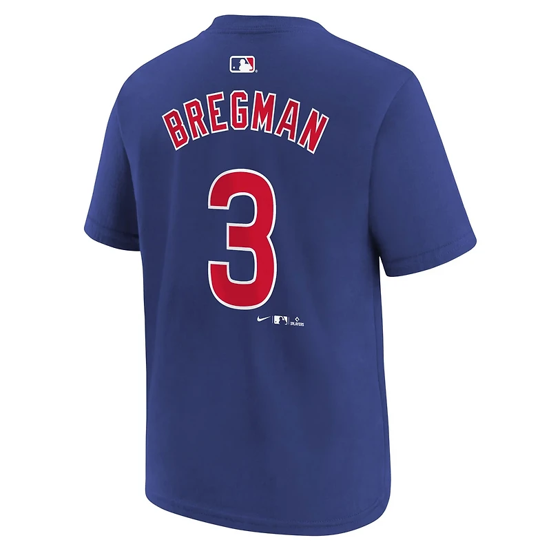 Youth Nike Alex Bregman Chicago Cubs Name  Number T-Shirt
