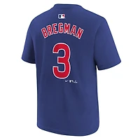 Youth Nike Alex Bregman Chicago Cubs Name  Number T-Shirt