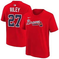 Youth Nike Austin Riley Atlanta Braves Name  Number T-Shirt