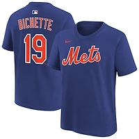 Youth Nike Bo Bichette New York Mets Name  Number T-Shirt