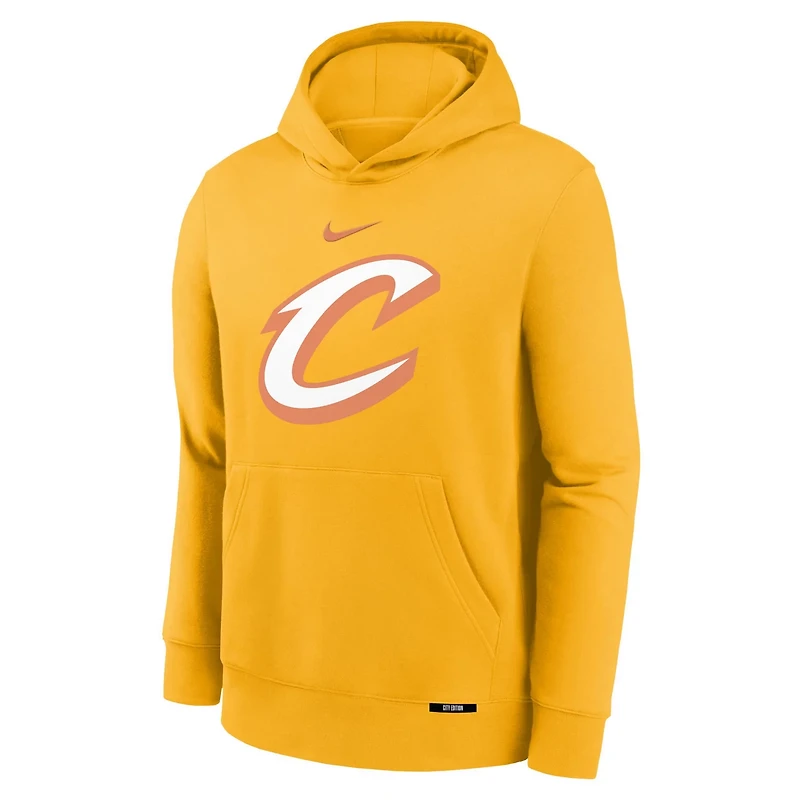 Youth Nike Cleveland Cavaliers 2025 26 City Edition Club Fleece Pullover Hoodie