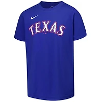 Youth Nike Evan Carter Texas Rangers Name  Number T-Shirt