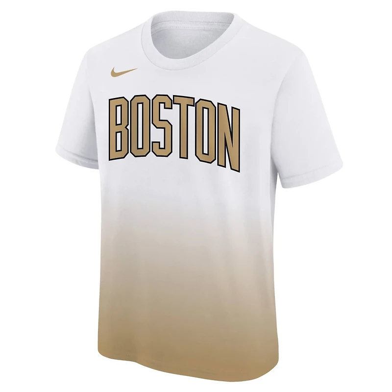 Youth Nike Gold Boston Celtics 2025 26 City Edition Max90 T-Shirt
