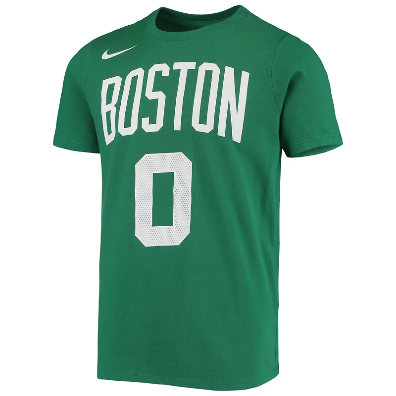 Youth Nike Jayson Tatum Kelly Boston Celtics Logo Name  Number Performance T-Shirt