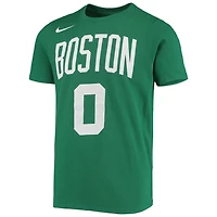 Youth Nike Jayson Tatum Kelly Boston Celtics Logo Name  Number Performance T-Shirt