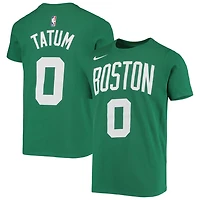 Youth Nike Jayson Tatum Kelly Boston Celtics Logo Name  Number Performance T-Shirt