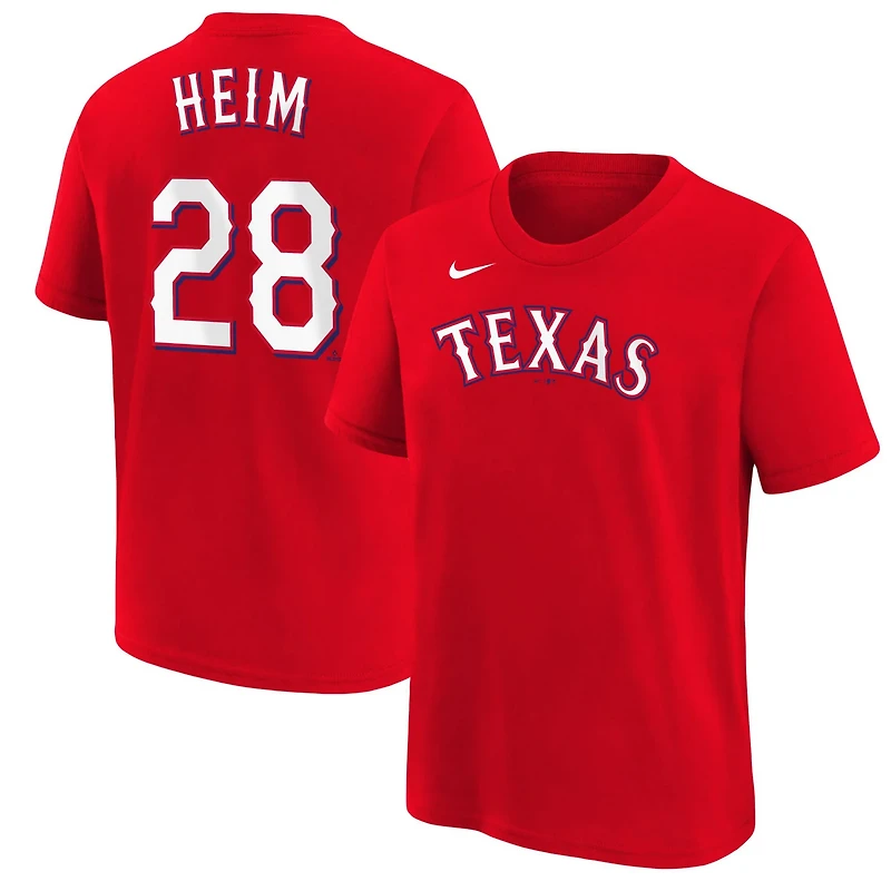 Youth Nike Jonah Heim Texas Rangers Name Number T-Shirt