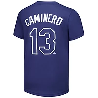 Youth Nike Junior Caminero Tampa Bay Rays Name  Number T-Shirt
