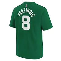 Youth Nike Kristaps Porzingis Kelly Boston Celtics Icon Name  Number T-Shirt
