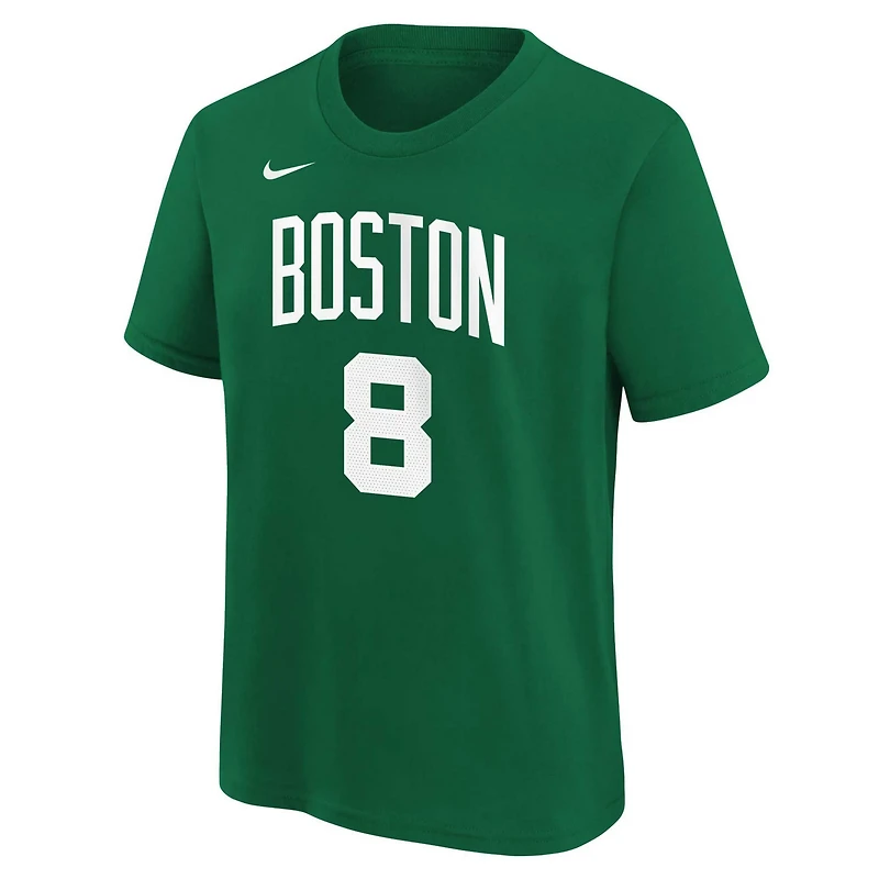 Youth Nike Kristaps Porzingis Kelly Boston Celtics Icon Name  Number T-Shirt