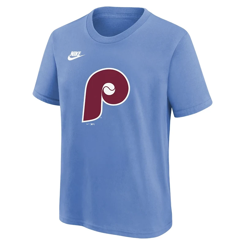 Youth Nike Light Philadelphia Phillies Cooperstown Collection Team Logo T-Shirt