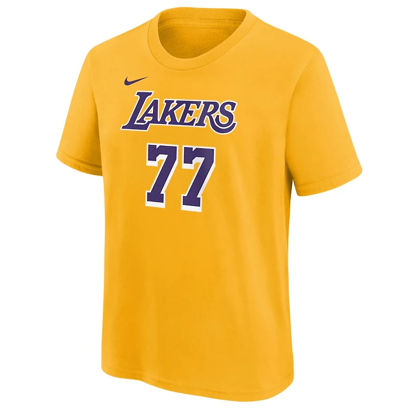 Youth Nike Luka Doni Los Angeles Lakers Player Name  Number T-Shirt