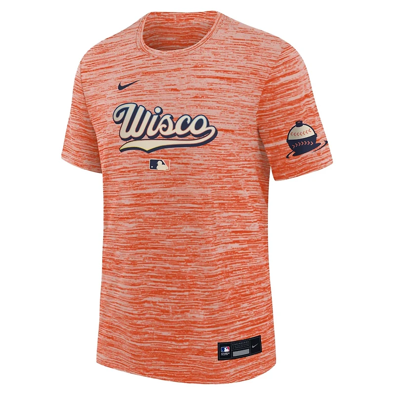 Youth Nike Milwaukee Brewers 2026 City Connect Authentic Collection Velocity Dri-FIT T-Shirt