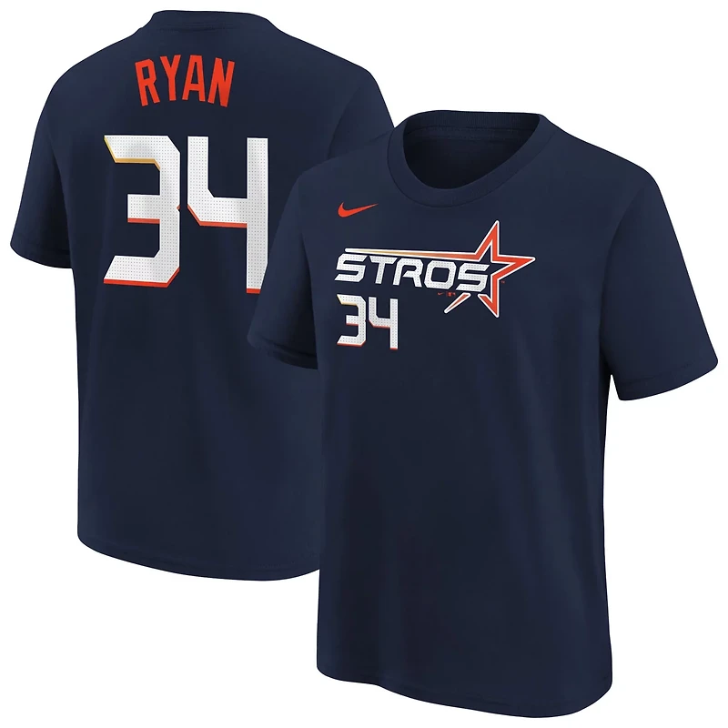 Youth Nike Nolan Ryan Houston Astros Fuse City Connect Name  Number T-Shirt