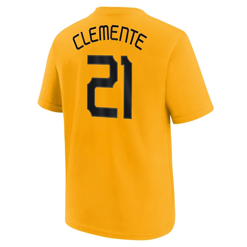 Youth Nike Roberto Clemente Pittsburgh Pirates Fuse City Connect Name  Number T-Shirt