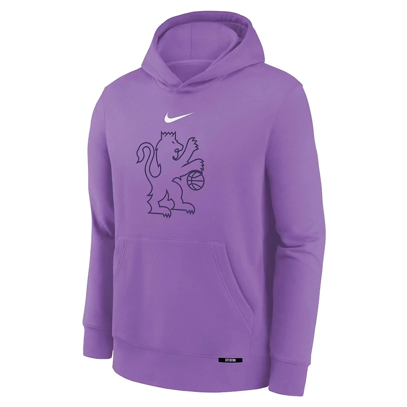 Youth Nike Sacramento Kings 2025 26 City Edition Club Fleece Pullover Hoodie
