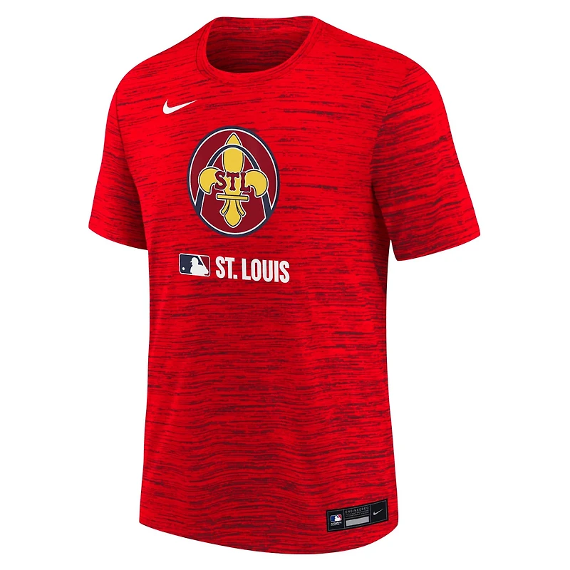 Youth Nike St Louis Cardinals Authentic Collection City Connect Velocity Performance T-Shirt
