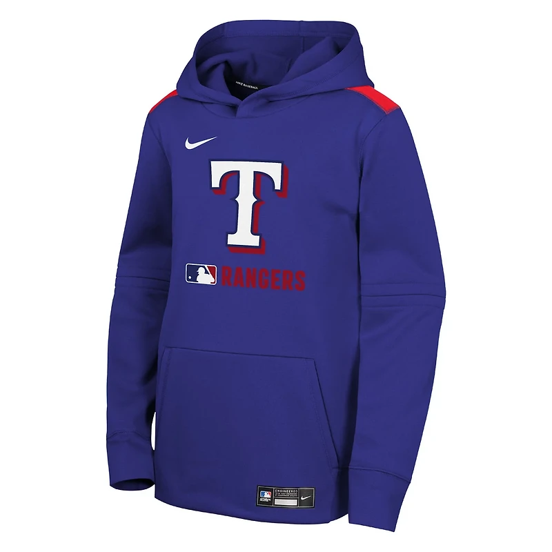 Youth Nike Texas Rangers Authentic Collection Performance Pullover Hoodie