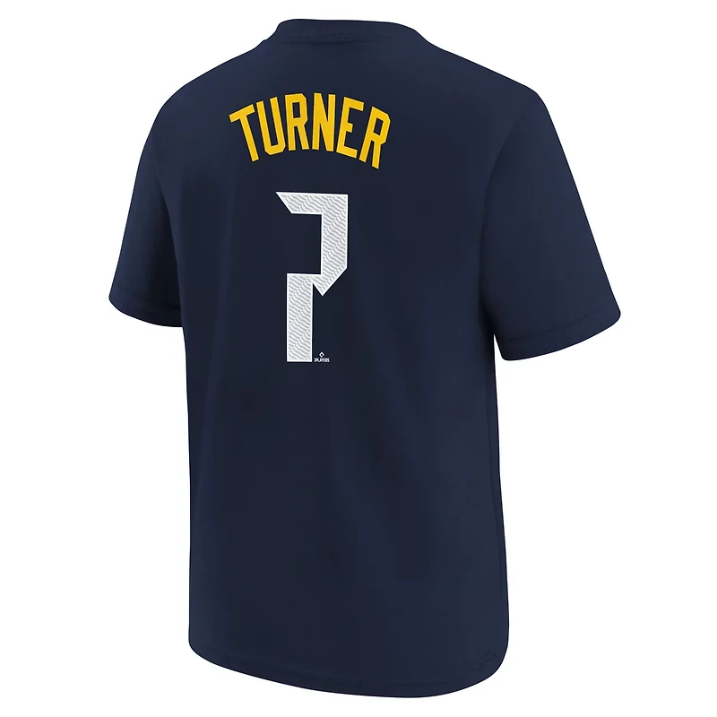 Youth Nike Trea Turner Philadelphia Phillies Fuse City Connect Name Number T-Shirt