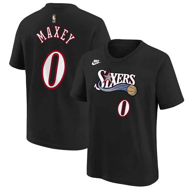 Youth Nike Tyrese Maxey Philadelphia 76ers Name Number T-Shirt - Classic Edition