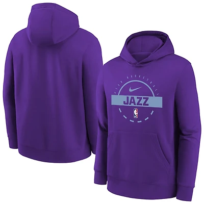 Youth Nike Utah Jazz 2025 26 Club Fleece Practice Hoodie