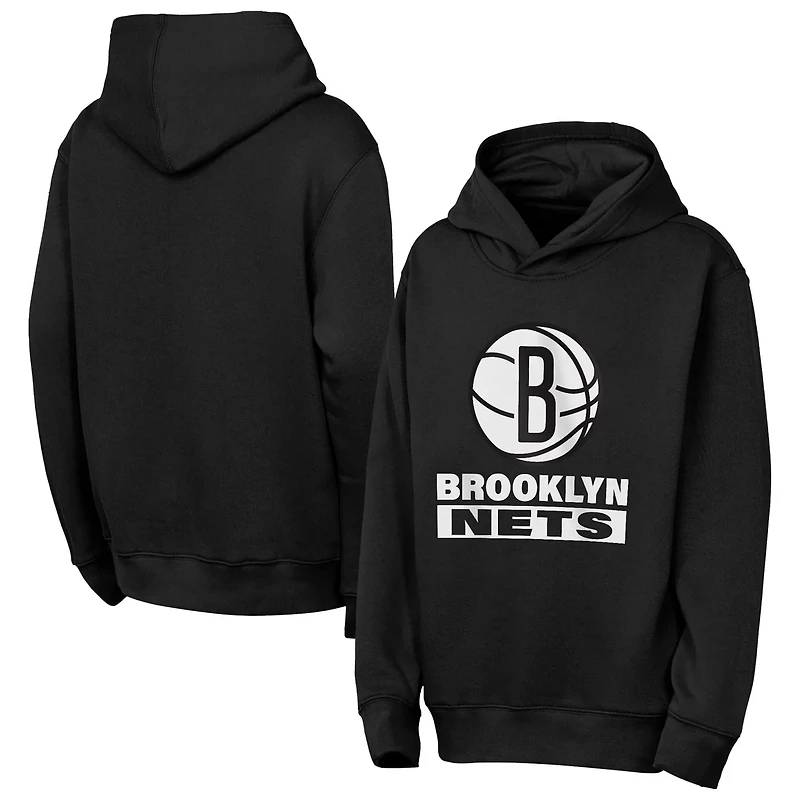 Youth Outerstuff Brooklyn Nets Back To The Basics Hoodie