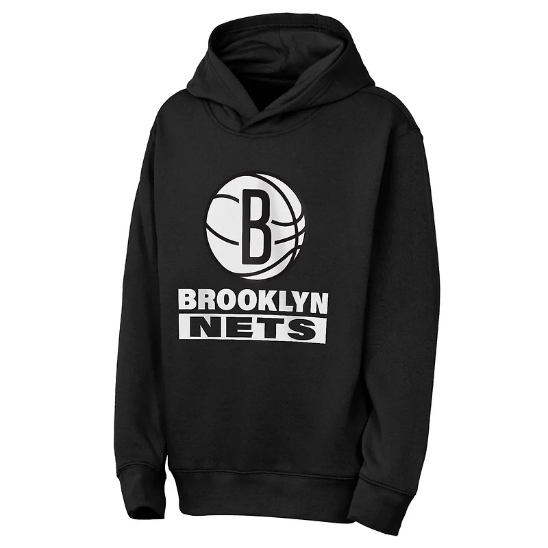 Youth Outerstuff Brooklyn Nets Back To The Basics Hoodie