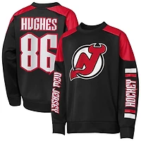 Youth Outerstuff Jack Hughes New Jersey Devils Best Defense Name  Number Crewneck Sweatshirt