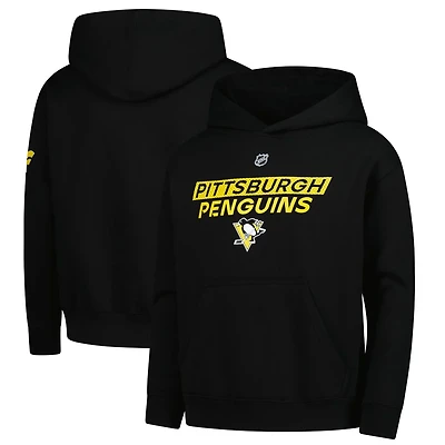 Youth Pittsburgh Penguins Authentic Pro Wordmark Fleece Pullover Hoodie