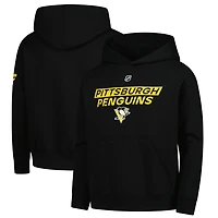 Youth Pittsburgh Penguins Authentic Pro Wordmark Fleece Pullover Hoodie