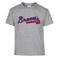 Youth Soft as a Grape Gray Atlanta Braves Two-Pack T-Shirt Set