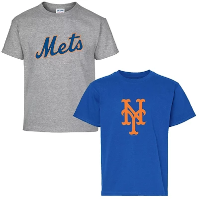Youth Soft as a Grape Gray New York Mets Two-Pack T-Shirt Set