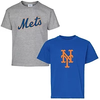 Youth Soft as a Grape Gray New York Mets Two-Pack T-Shirt Set