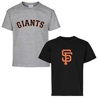 Youth Soft as a Grape Gray San Francisco Giants Two-Pack T-Shirt Set