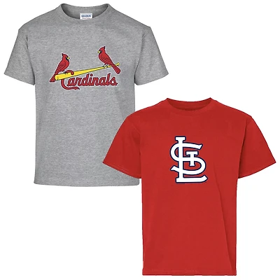Youth Soft as a Grape Gray St Louis Cardinals Two-Pack T-Shirt Set