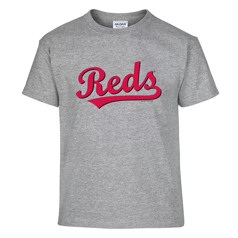 Youth Soft as a Grape Heather Gray Cincinnati s Two-Pack T-Shirt Set