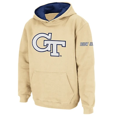 Youth Stadium Athletic Georgia Tech Yellow Jackets Big Logo Pullover Hoodie