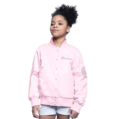 Youth Starter Light Golden State Warriors Arena Full-Snap Varsity Jacket