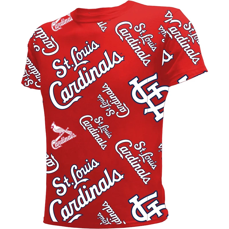 Youth Stitches St Louis Cardinals Allover Team T-Shirt
