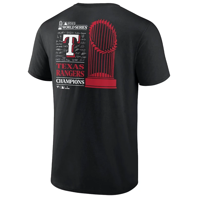 Youth Texas Rangers 2023 World Series Champions Signature Roster T-Shirt