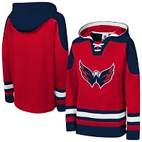 Youth Washington Capitals Ageless Must Have Home V-Neck Pullover Hoodie