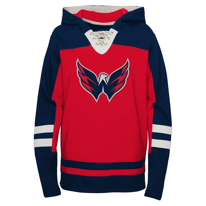 Youth Washington Capitals Ageless Revisited Home Lace-Up Pullover Hoodie