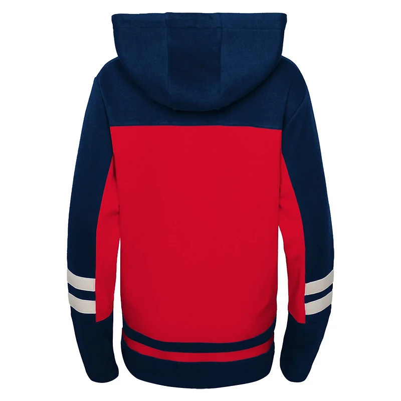 Youth Washington Capitals Ageless Revisited Lace-Up V-Neck Pullover Hoodie