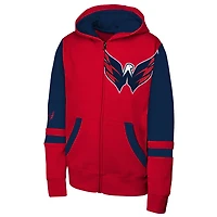 Youth Washington Capitals Face Off Full-Zip Hoodie