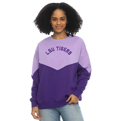 ZooZatz Light LSU Tigers Bestie Oversized Pullover Sweatshirt