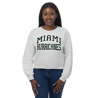 ZooZatz Miami Hurricanes Chenille Cropped Sweatshirt