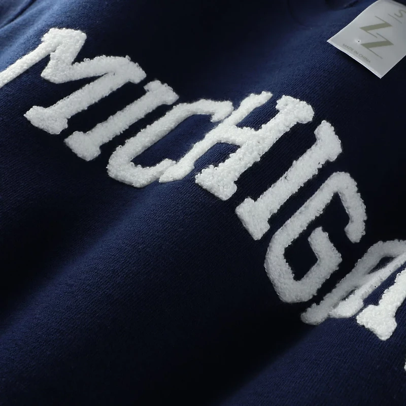 ZooZatz Michigan Wolverines Chenille Cropped Sweatshirt