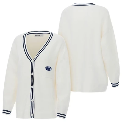 ZooZatz Penn State Nittany Lions Striped Knit Button-Up Cardigan