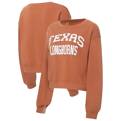 ZooZatz Texas Texas Longhorns Chenille Cropped Sweatshirt