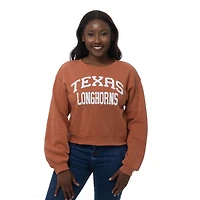 ZooZatz Texas Texas Longhorns Chenille Cropped Sweatshirt